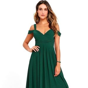 LuLu's Make Me Move Forest Green Maxi Dress